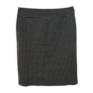 Banana Republic Black White Geometric Pencil Skirt Sz 8 Stretch Cotton Blnd NEW